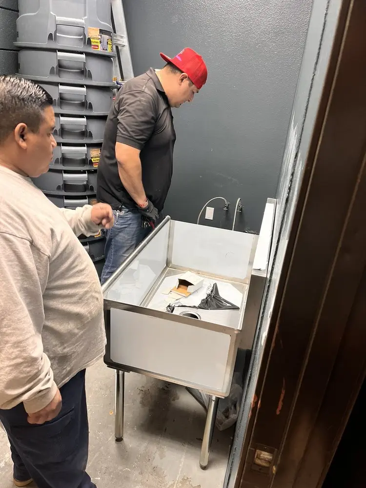 Commercial plumbing and sink installation in Bethany