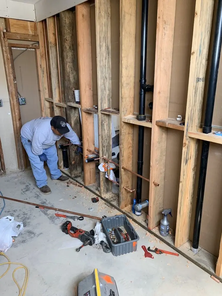Commercial rough-in plumbing for Water Heater Replacement in Bethany